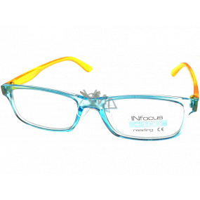 Berkeley Čtecí dioptrické brýle +1,0 plast průhledné modré, žluté průhledné stranice 1 kus R8416