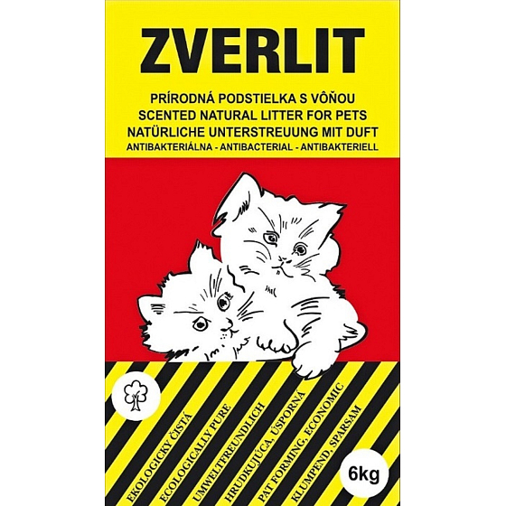 Zverlit Podestýlka ekologická červená pro kočky a hlodavce s vůní hrubá hrudkující 6 kg