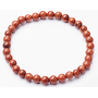 Goldstone zlatý náramek elastický, kulička 6 mm / 16 - 17 cm, kámen ambicí