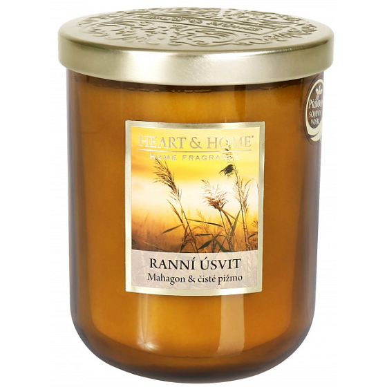 Heart & Home Ranní úsvit sojová vonná svíčka velká hoří až 75 hodin 320 g
