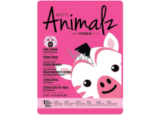 MasqueBar Pretty Animalz Pink Zebra textilní vyživující pleťová maska 21 ml