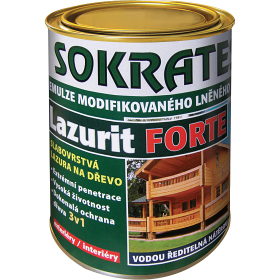 Sokrates Lazurit Forte lazura na dřevo, čirá, 2 kg