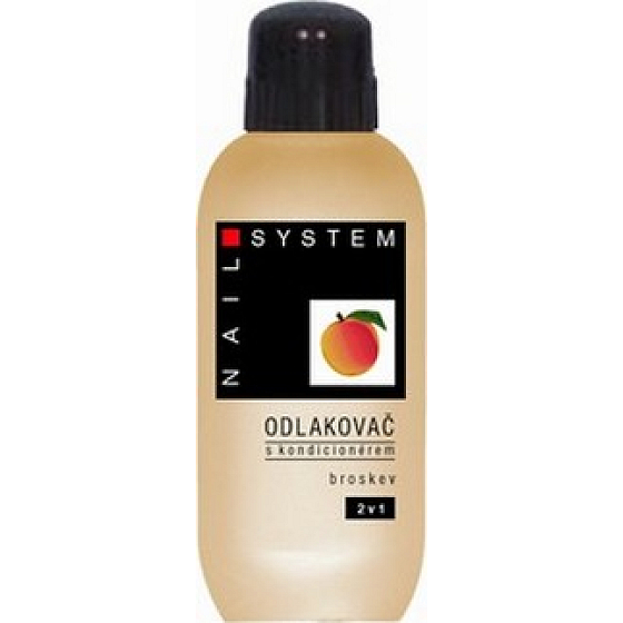 Nail System Broskev s kondicionérem odlakovač na nehty 100 ml