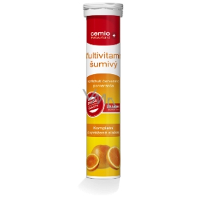 Cemio Multivitamin šumivý pomeranč + grep 10 vitamínů 100%DDD 20 šumivých tablet