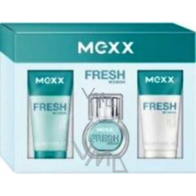 Mexx Fresh Woman toaletní voda 15 ml + sprchový gel 50 ml + tělové mléko 50 ml, dárková sada