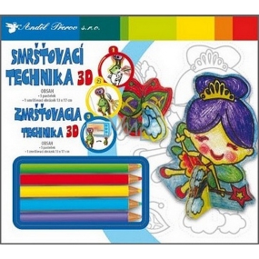 Smršťovací technika 3D 02 Princezna 18 x 15,5 cm