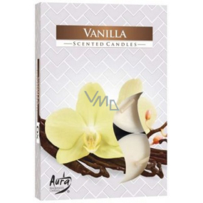 Bispol Aura Vanilla - Vanilka vonné čajové svíčky 6 kusů