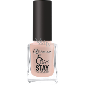 Dermacol 5 Day Stay Dlouhotrvající lak na nehty 08 Nude Skin 11 ml