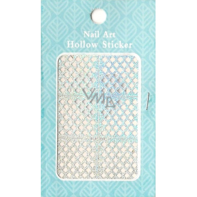 Nail Accessory Hollow Sticker šablonky na nehty multibarevné kostičky 1 aršík 129