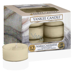 Yankee Candle Warm Cashmere - Hřejivý kašmír vonná čajová svíčka 9,8 g 12 kusů