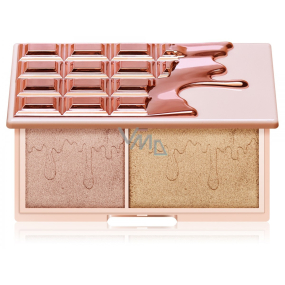 I Heart Revolution Rose Gold Glow Mini Chocolate Palette paletka rozjasňovačů 11,2 g