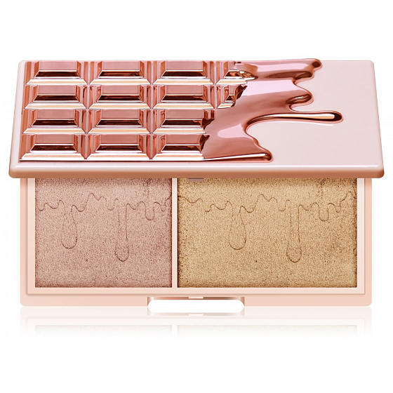 I Heart Revolution Rose Gold Glow Mini Chocolate Palette paletka rozjasňovačů 11,2 g