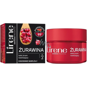 Lirene Dermo Program Superfood Brusinka ze 100% klikvové vody lehký hydratační denní i noční krém 50 ml