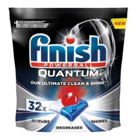 Finish Quantum Ultimate tablety do myčky, chrání nádobí a sklenice, přináší oslnivou čistotu, lesk 32 kusů
