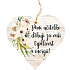 Bohemia Gifts Dřevěné dekorační srdce s potiskem - Paní učitelko, děkuji 12 cm