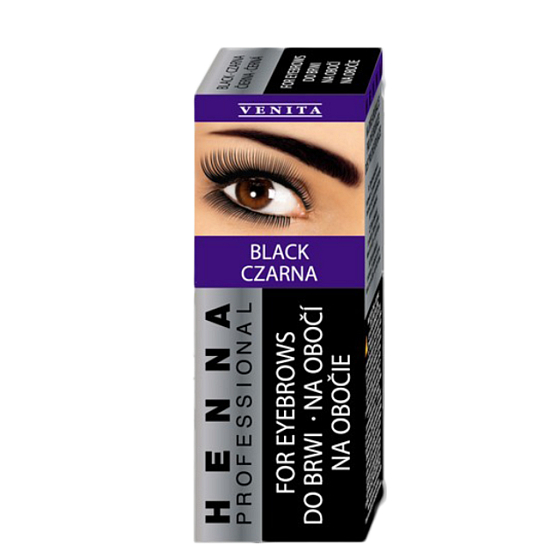 Venita Henna Profesional krémová barva na obočí Black 1.0 Black 2,5 g