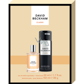 David Beckham Classic toaletní voda 50 ml + deodorant sprej 150 ml, dárková sada pro muže