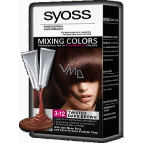 Syoss Mixing Colors dlouhotrvající barva na vlasy 3-12 Tmavě Hnědý Twist
