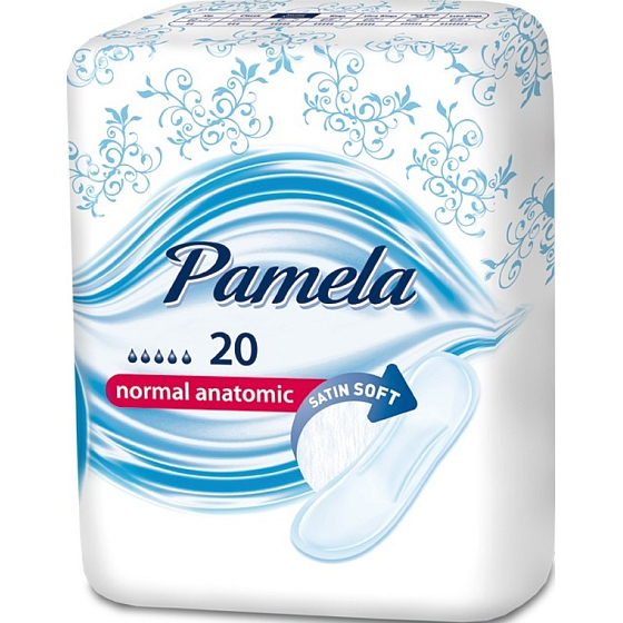 Pamela Normal Anatomic Satin Soft hygienické vložky 20 kusů
