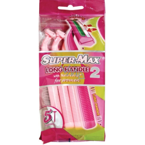 Super-Max Long Handle Lady jednorázový 2břitý holicí strojek 5 kusů