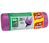 Fino Color Sáčky do odpadkového koše s uchy fialový, 13 µm, 60 litrů, 59 x 72 cm, 20 kusů