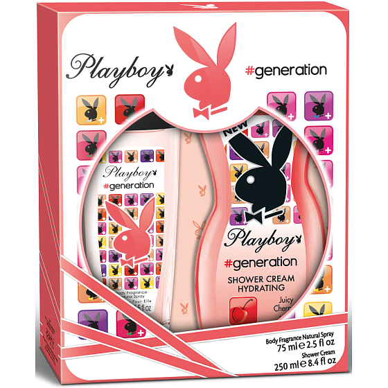 Playboy Generation for Her parfémovaný deodorant sklo pro ženy 75 ml + sprchový gel 250 ml, dárková sada