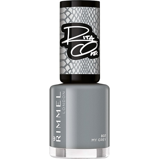 Rimmel London 60 Seconds Chameleon Colour by Rita Ora lak na nehty 807 My Grey 8 ml