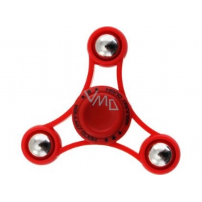 Fidget Spinner Gyro s kuličkami antistresová vychytávka červený 6,5 x 6,5 cm