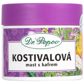 Dr. Popov Kostivalová mast s kafrem k masáži ztuhlého pohybového aparátu 50 ml