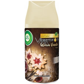 Air Wick FreshMatic Essential Oils Warm Vanilla - Vůně vanilkového cukroví automatický osvěžovač náhradní náplň 250 ml