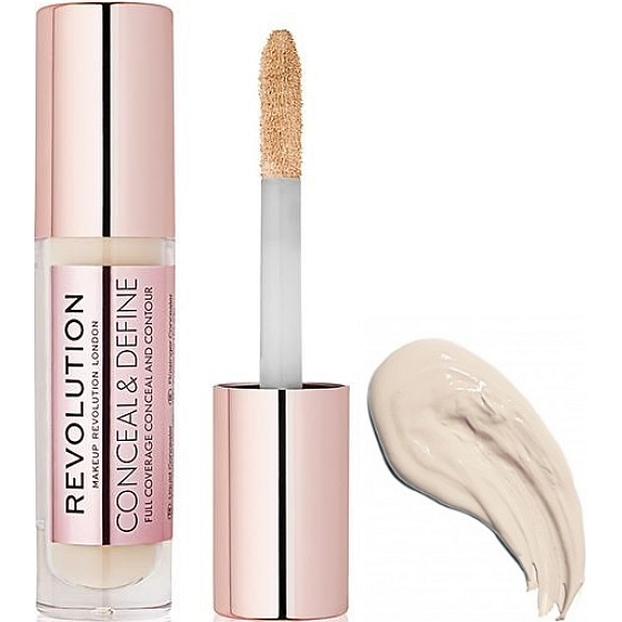 Makeup Revolution Conceal & Define Concealer tekutý korektor C1 3,4 ml
