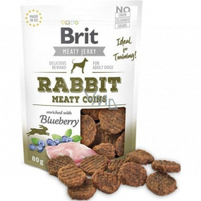 Brit Jerky Sušené masové pamlsky z králíka a kuřete pro dospělé psy 80 g