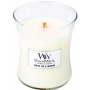 WoodWick White Tea & Jasmin - Bílý čaj a jasmín vonná svíčka s dřevěným knotem a víčkem sklo malá 85 g
