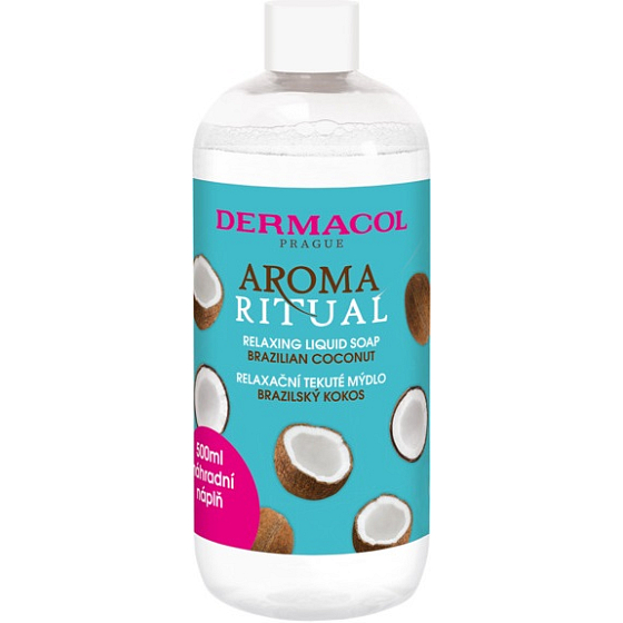 Dermacol Aroma Ritual Brazilský kokos tekuté mýdlo na ruce náhradní náplň 500 ml