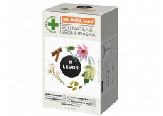 Leros Imunita Max Echinacea a Sedmikráska bylinný čaj na podporu přirozené obranyschopnosti organismu 20 x 1,2 g