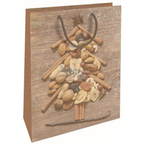 Nekupto Dárková kraftová taška 37 x 28 x 10 cm Vánoční stromeček