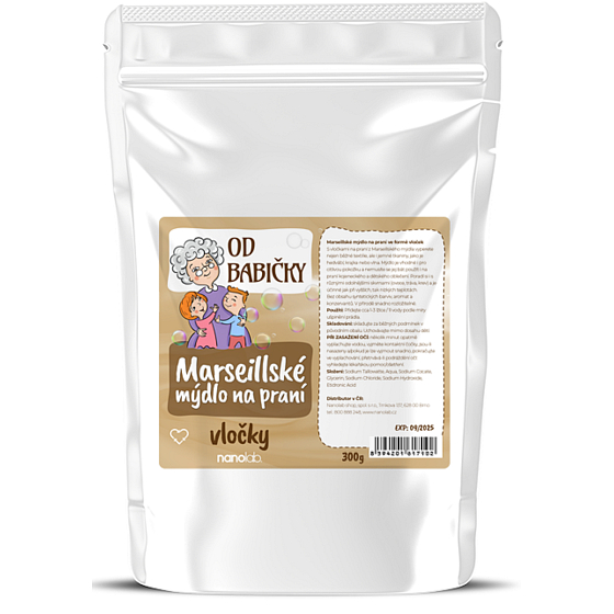 Nanolab Marseillské mýdlo vločky na praní od babičky 300 g