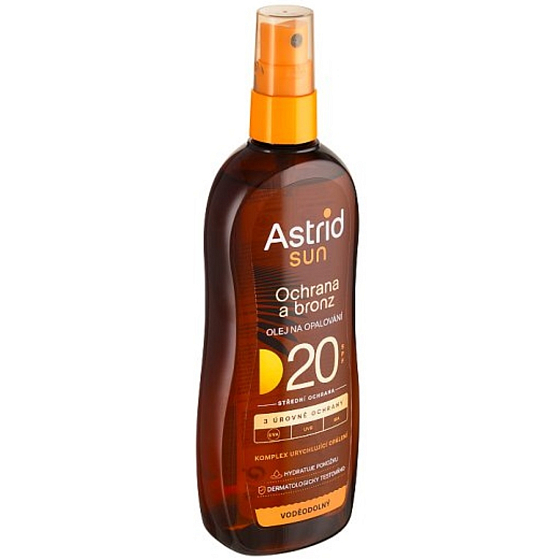 Astrid Sun OF20 olej na opalování sprej 200 ml