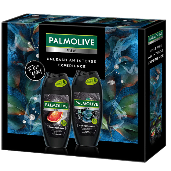 Palmolive Men Experience Refreshing sprchový gel 250 ml + Energising sprchový gel 250 ml, kosmetická sada pro muže