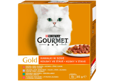 Purina Gourmet Gold pro kočky kousky masa se zeleninou ve šťávě 8 x 85 g