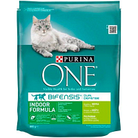 Purina One Indoor granule pro kočky s krůtím a celozrnými obilovinami, 800 g