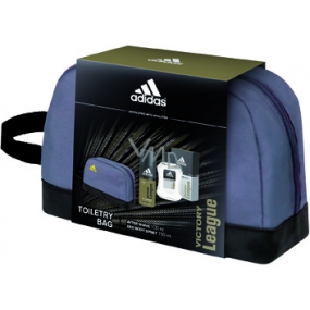 Adidas Victory League voda po holení 100 ml + deodorant sprej pro muže 150 ml + toaletní taška, kosmetická sada