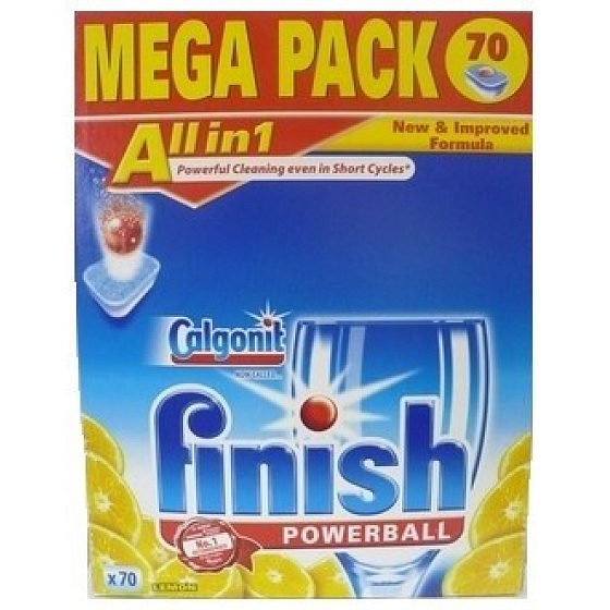 Calgonit Finish All-in 1 Lemon tablety do myčky Mega Pack 70 tablet