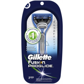 Gillette Fusion ProGlide Silver Protection holicí strojek pro citlivou pokožku + náhradní hlavice 2 kusy, pro muže