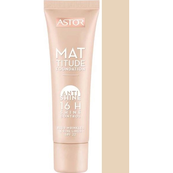 Astor Mattitude Foundation Anti Shine 16h Shine Control make-up 101 Rosé Ivory 30 ml