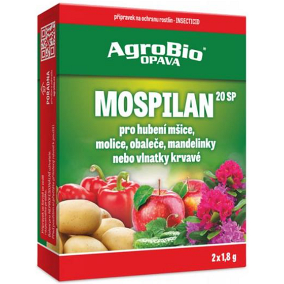 AgroBio Mospilan přípravek na ochranu rostlin 2 x 1,8 g 20SP 25ALX872, 5/2027