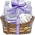 Raphael Rosalee Cosmetics Levandule toaletní mýdlo 100 g + sůl do koupele 300 g + sprchový gel 190 ml + pěna do koupele 190 ml + tělové mléko 200 ml, kosmetická sada