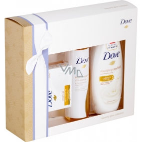 Dove Nourishing Care & Oil sprchový gel 250 ml + sprchový olej 200 ml + toaletní mýdlo 100 g, kosmetická sada
