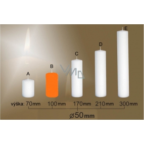 Lima Svíčka hladká oranžová válec 50 x 100 mm 1 kus