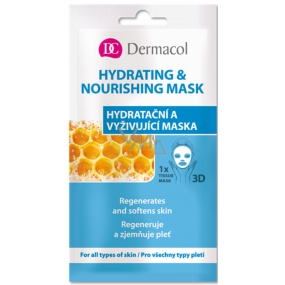 Dermacol Hydrating & Nourishing Mask textilní 3D hydratační a vyživující maska 15 ml